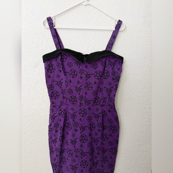 Switchblade Stiletto Pentagram Purple Wiggle Dress - - Picture 3 of 12